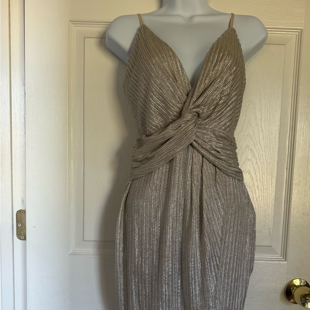 Stunning Silver Backless Dress